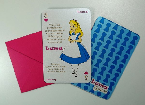 Convite Alice no País das Maravilhas (und)